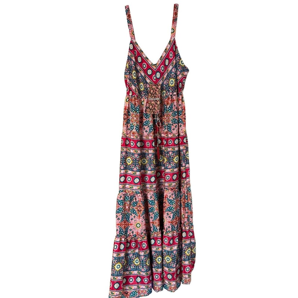 NWT Me 2 Magic Anthropologie Large Boho Maxi Dress Sundress Sleeveless